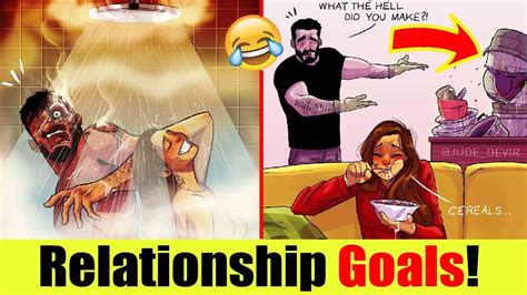 Artist Draws Funny Everyday Life Situations With His Wife .